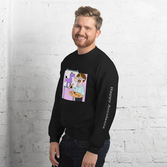 Unicorn Bob Painting Happy Accidents Sweatshirt by Be a Unicorn