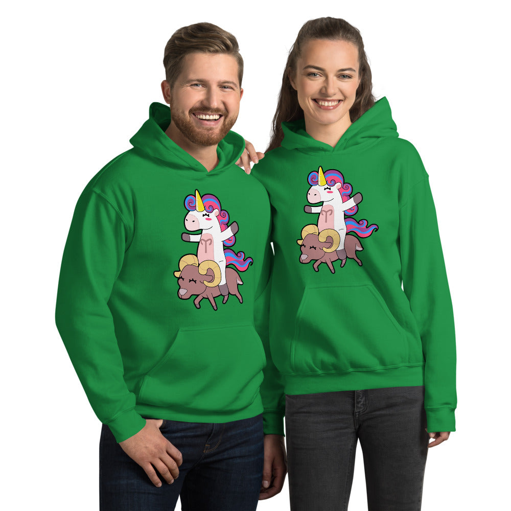 Aries Unicorn Unisex Hoodie by #unicorntrends