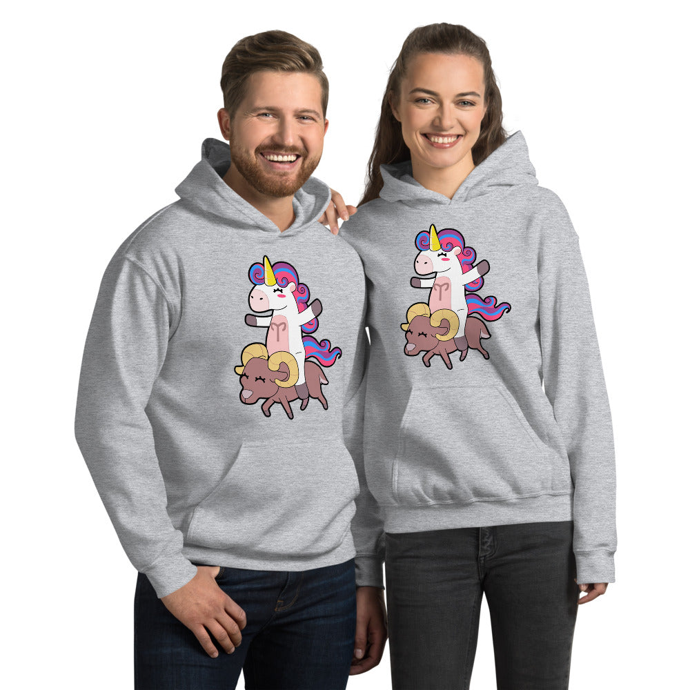 Aries Unicorn Unisex Hoodie by #unicorntrends
