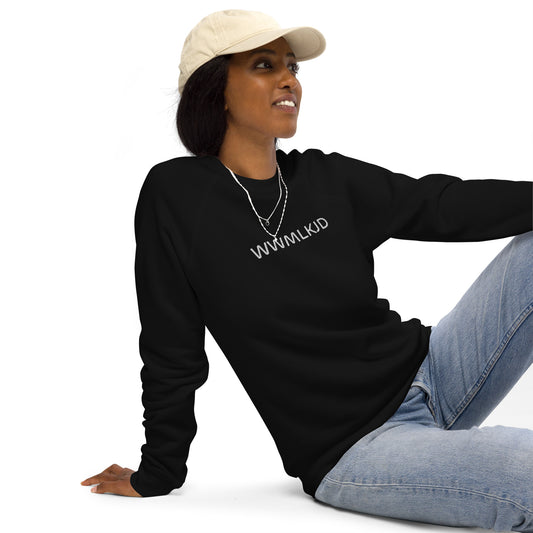 WWMLKJD Unisex Organic Raglan Sweatshirt by #unicorntrends