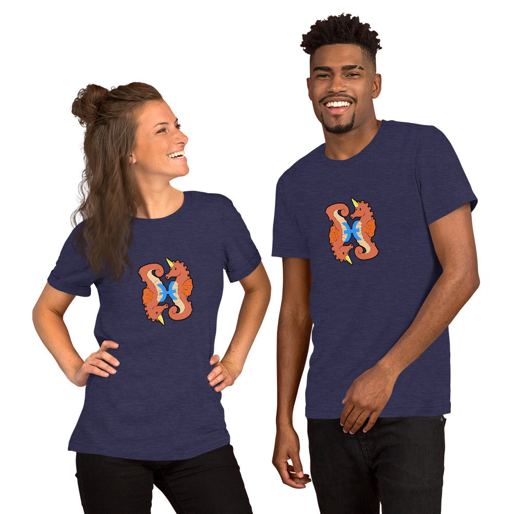Pisces Unicorn Short-Sleeve Unisex T-Shirt by #unicorntrends