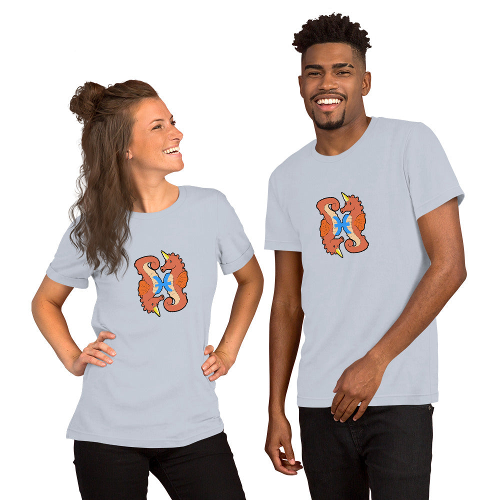 Pisces Unicorn Short-Sleeve Unisex T-Shirt by #unicorntrends