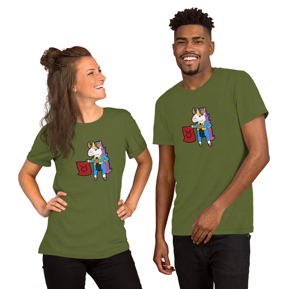 Taurus Unicorn Short-Sleeve Unisex T-Shirt by #unicorntrends
