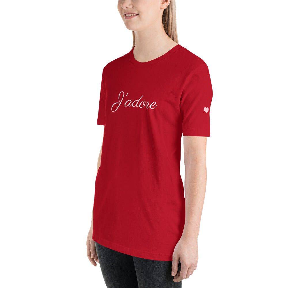 J'adore Short-Sleeve Unisex T-Shirt by #unicorntrends