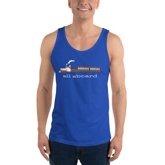 All Aboard the Unicorn Express Unisex Tank Top by #unicorntrends