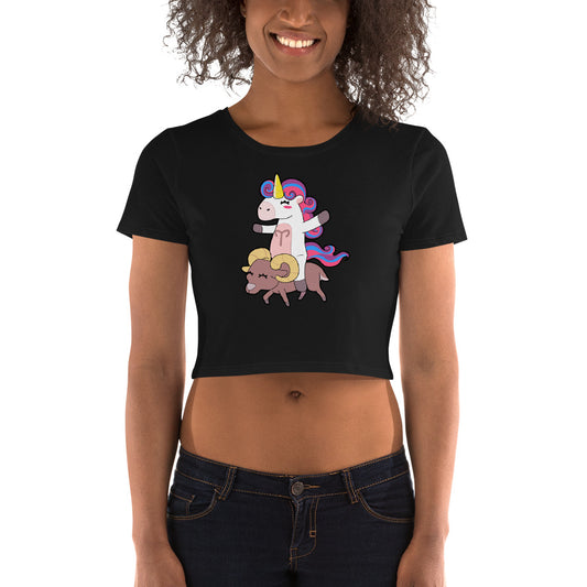 Aries Unicorn Women’s Crop Tee by #unicorntrends