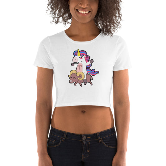Aries Unicorn Women’s Crop Tee by #unicorntrends