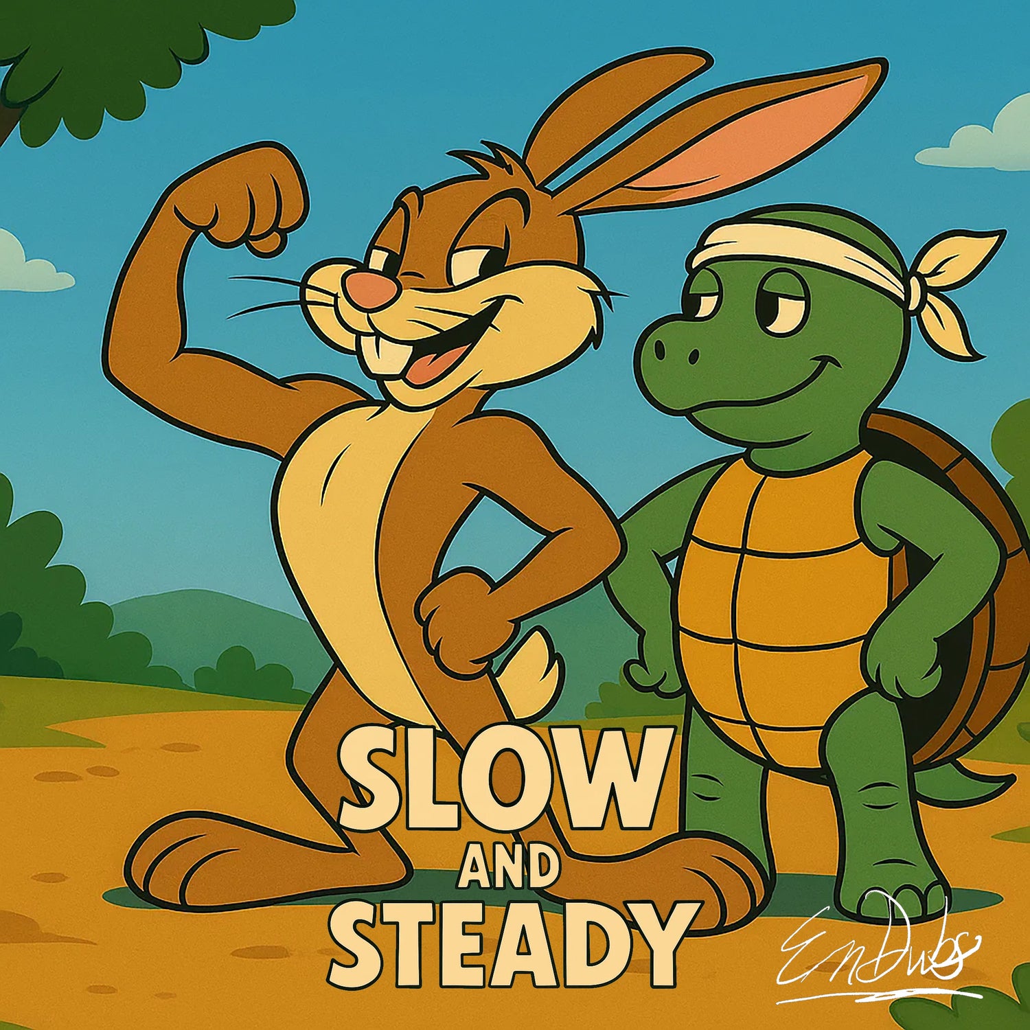 Slow and Steady Wins the Race – Tortoise & Hare Storybook Merch | Kids & Family Gifts