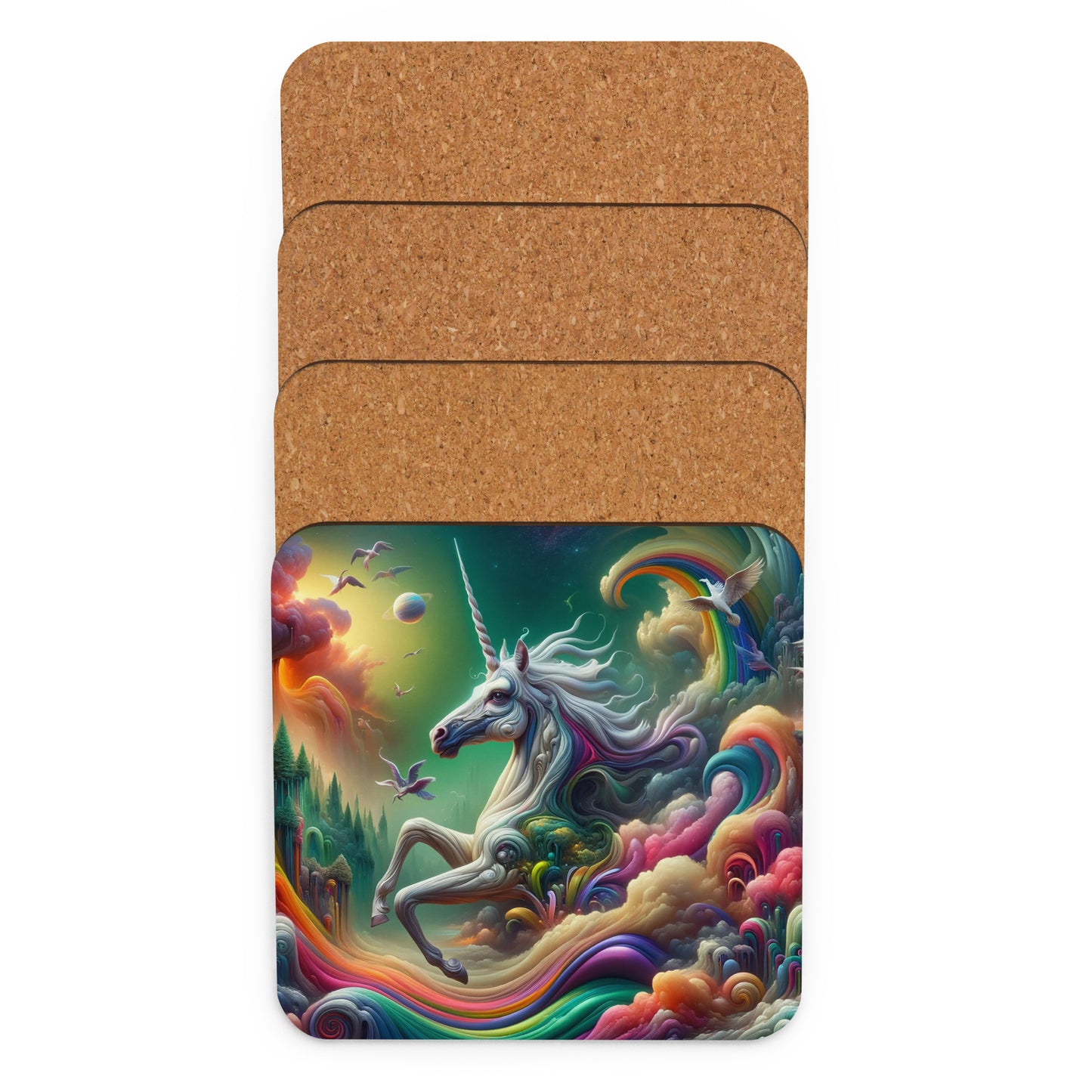 Surrealism Unicorn Coaster