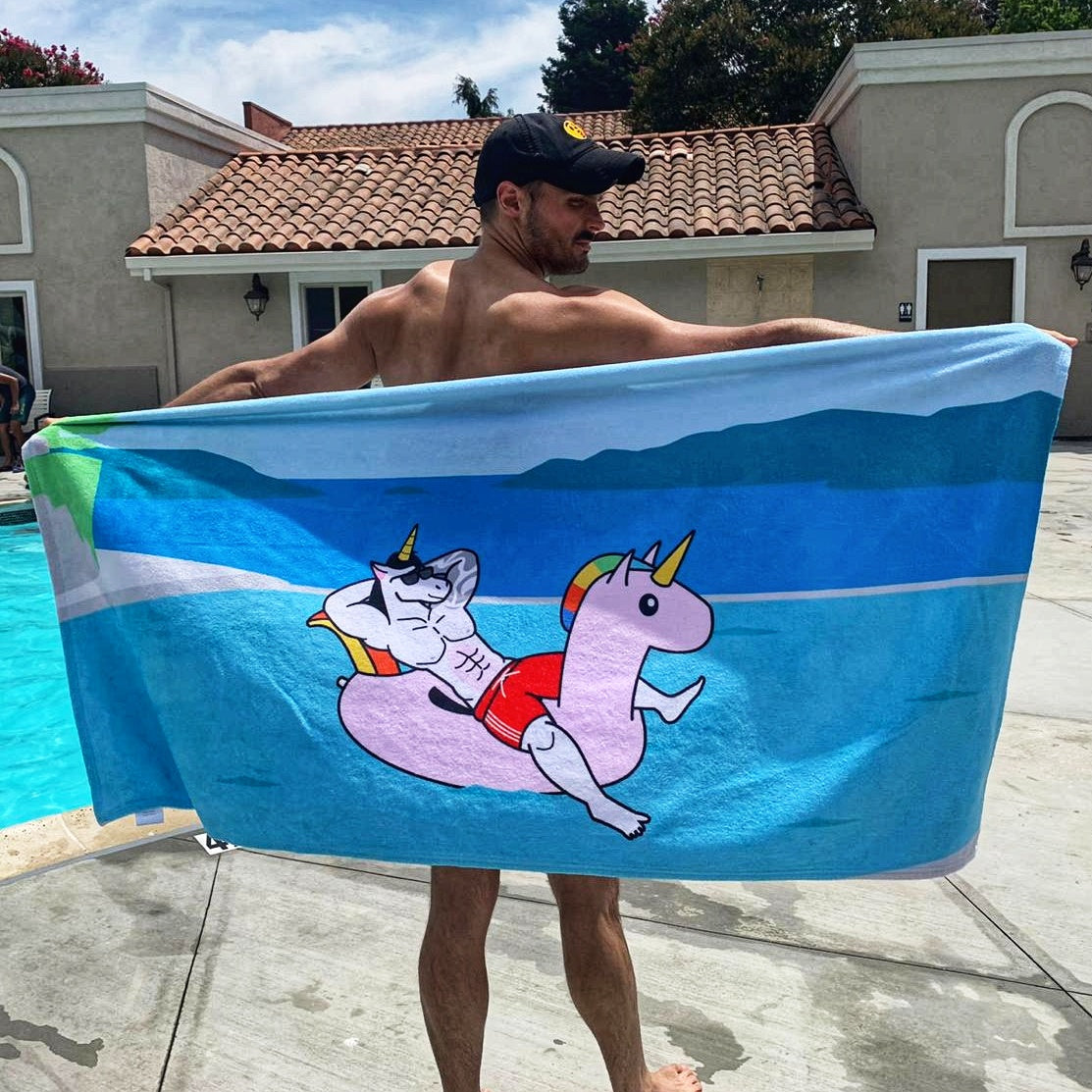 #unicorntrends Unicorn in Unicorn Pool Float Pool Day Towel