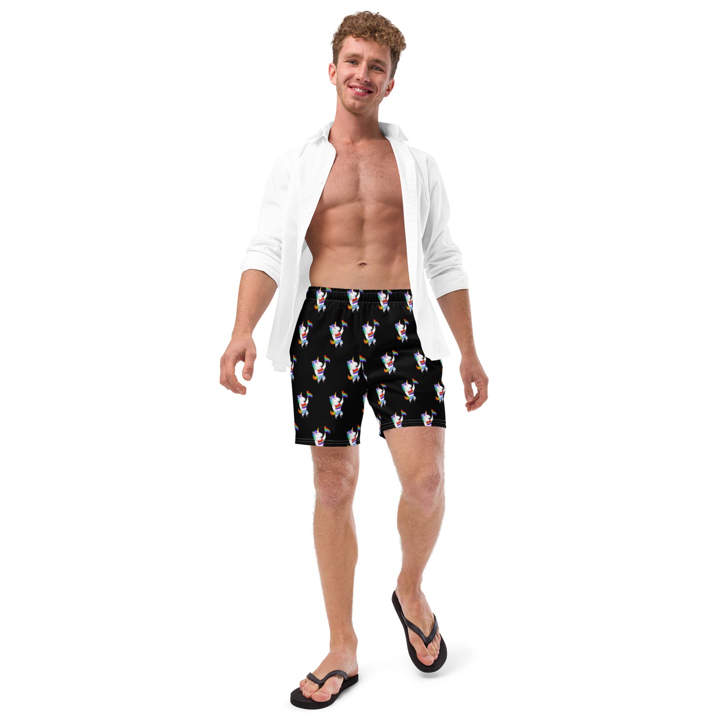 Unicorn Pride Men's Swim Trunks by Sovereign