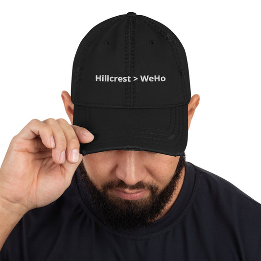Hillcrest > WeHo Distressed Dad Hat by #unicorntrends