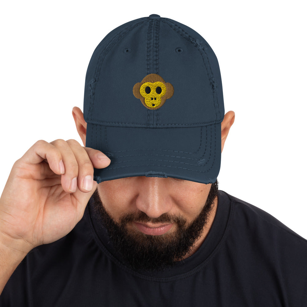 Monkey Distressed Dad Hat by #unicorntrends