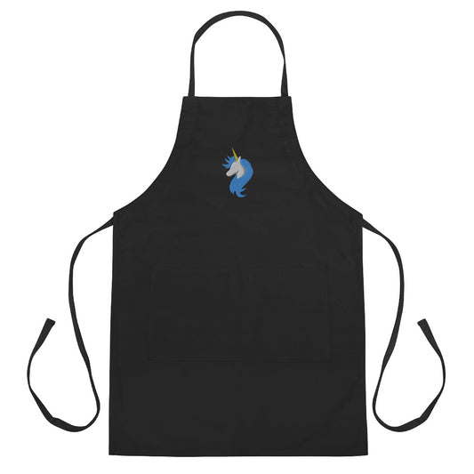 Unicorns and Stuff Dot Com Logo Embroidered Apron by #unicorntrends