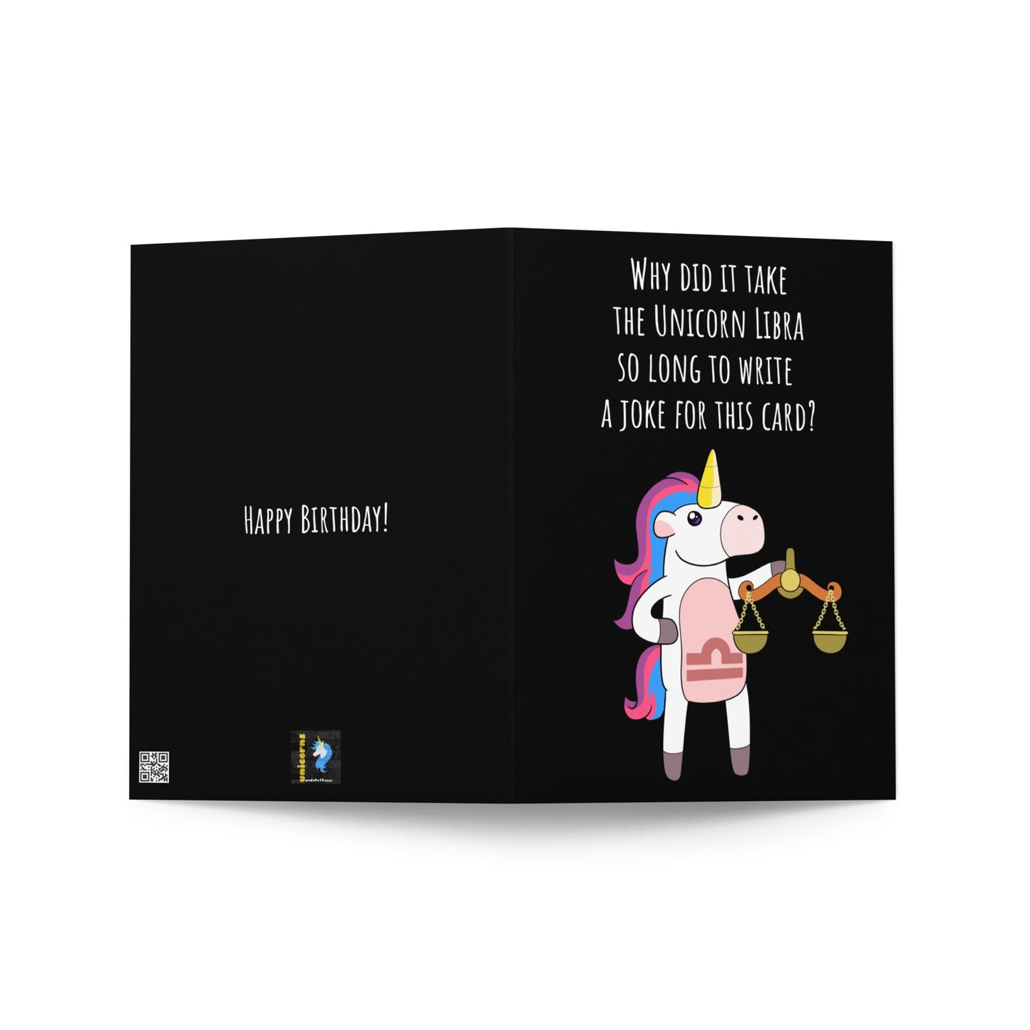 Unicorn Libra Birthday Card by #unicorntrends