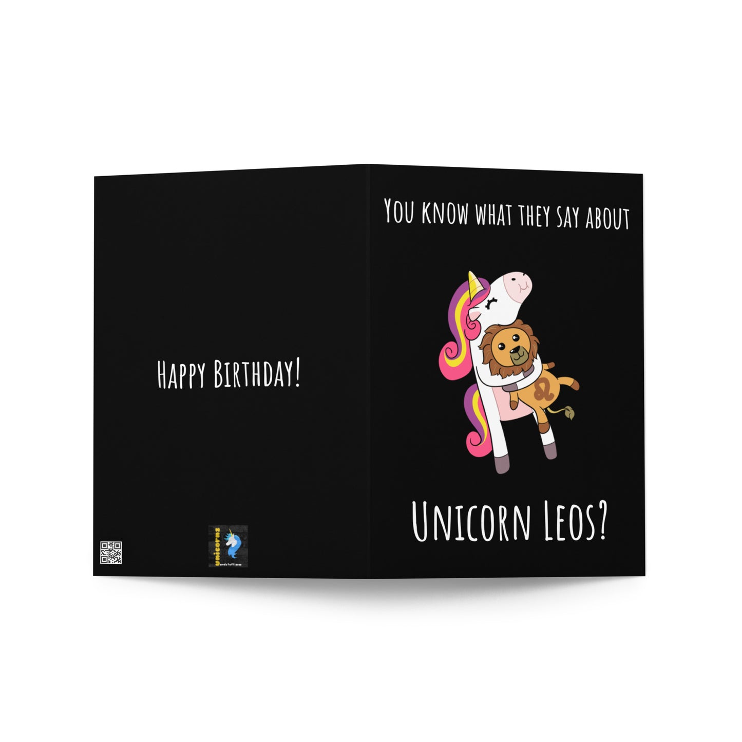 Unicorn Leo Greeting Card by #unicorntrends