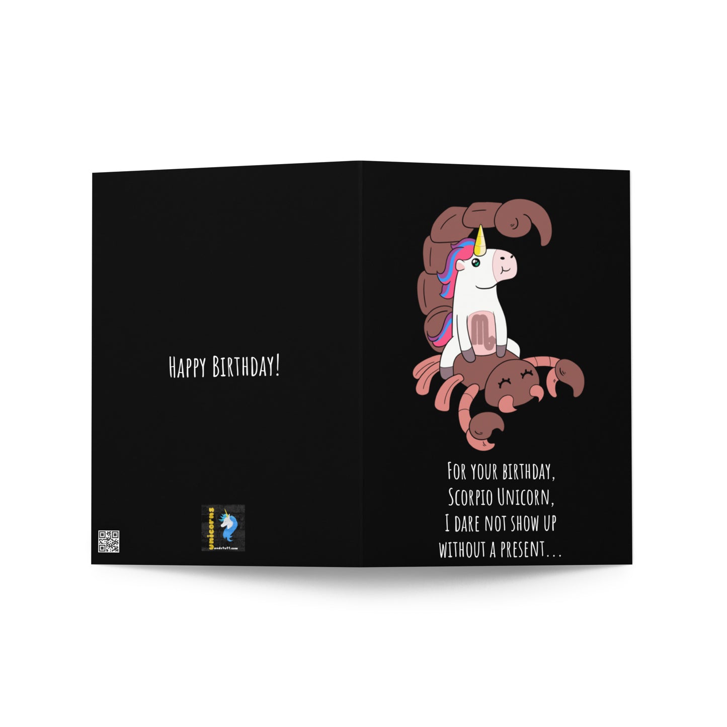 Unicorn Scorpio Birthday Greeting Card by #unicorntrends