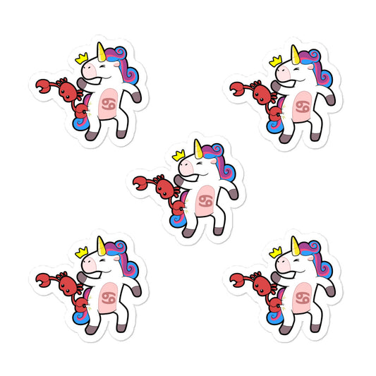 Cancer Unicorn Zodiac Sticker Set