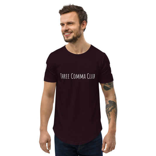 Three Comma Club Curved Hem T-Shirt by #unicorntrends