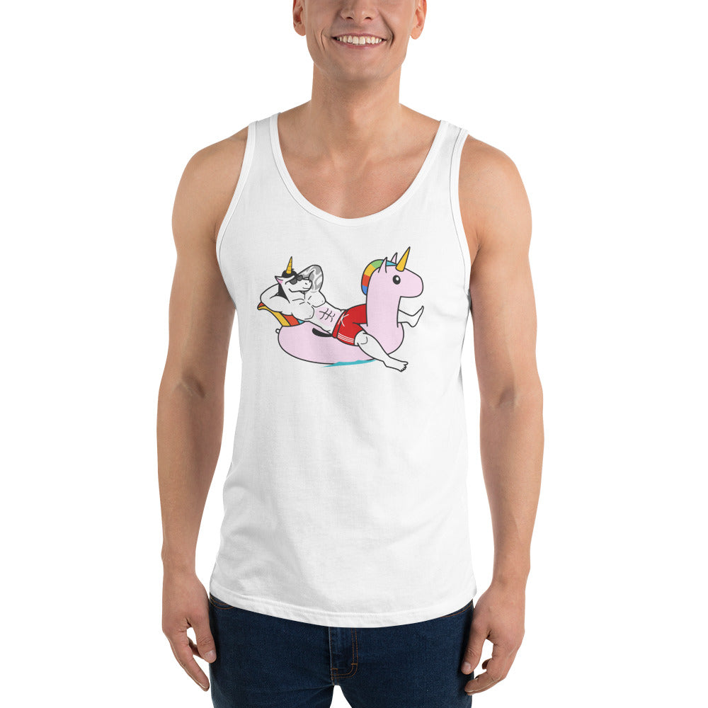 Pool Day Unisex Tank Top by #unicorntrends