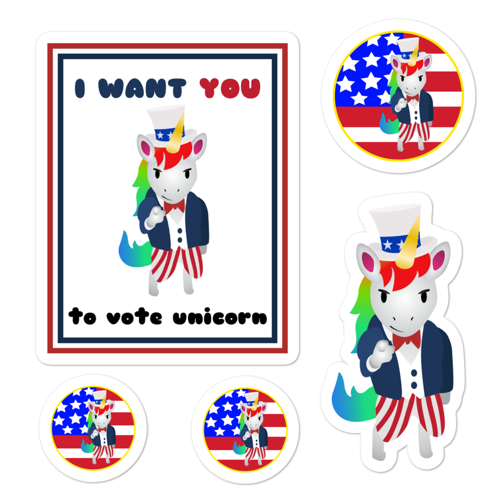 Sovereign American Unicorn Stickers
