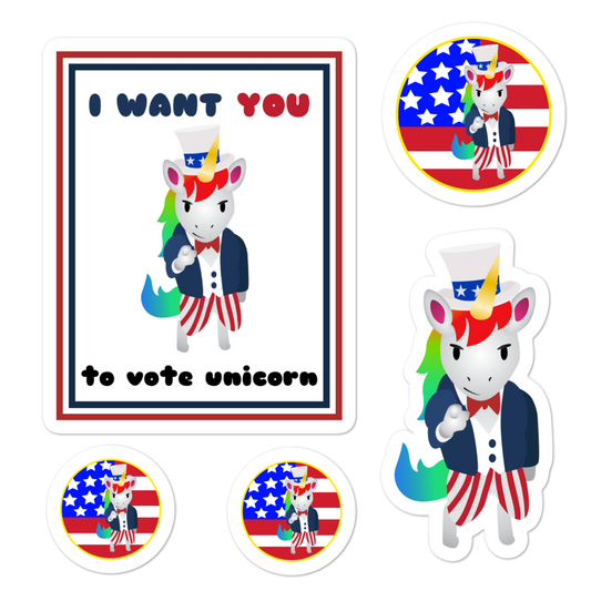 Sovereign American Unicorn Stickers