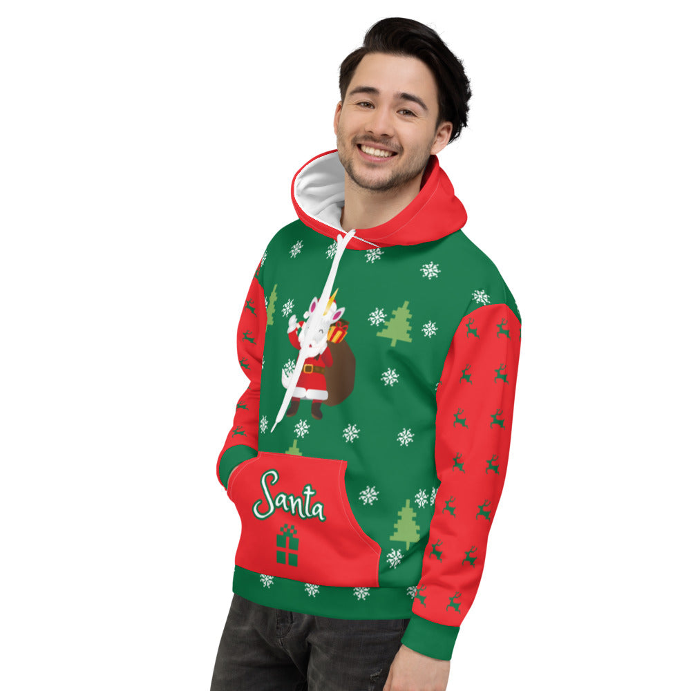 Santa Unicorn Ugly Hoodie by Sovereign