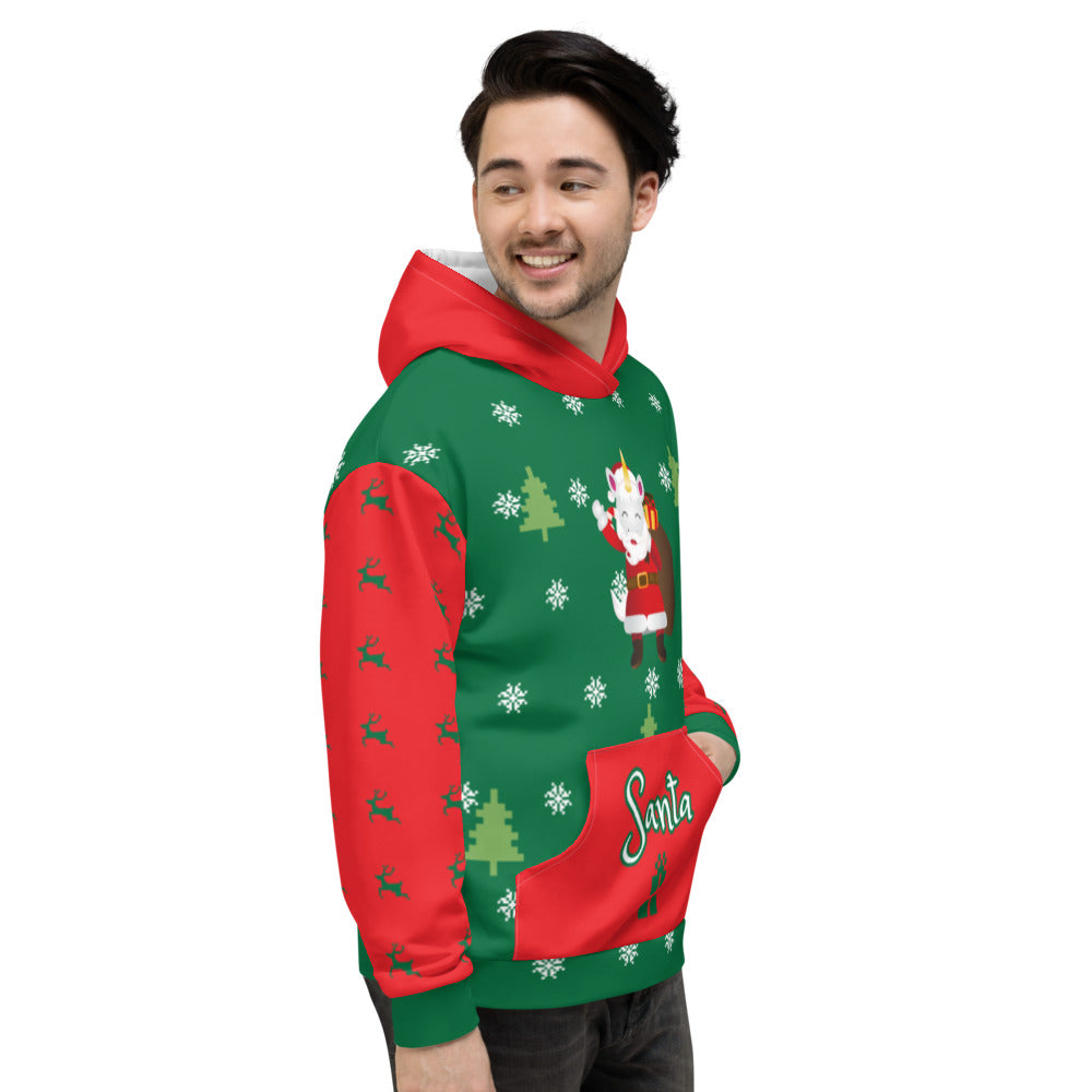 Santa Unicorn Ugly Hoodie by Sovereign