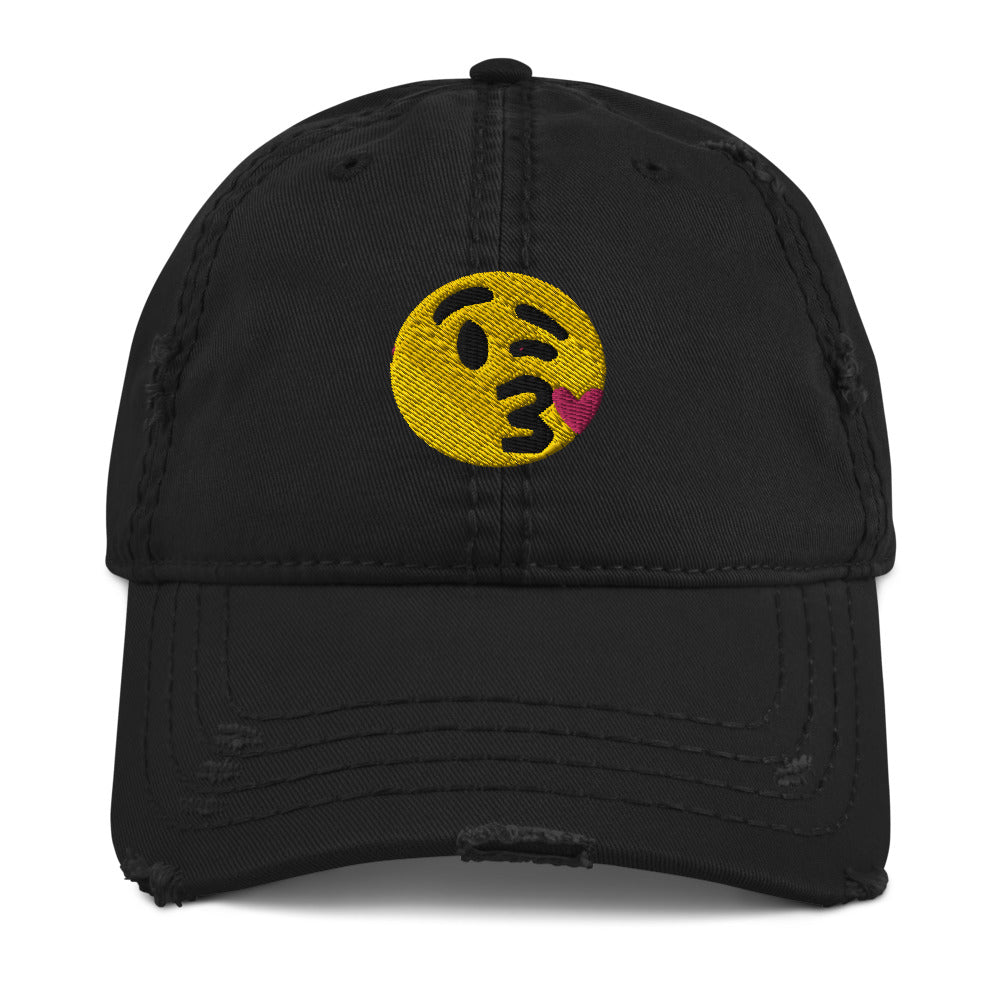 Kissy Face Distressed Dad Hat by #unicorntrends