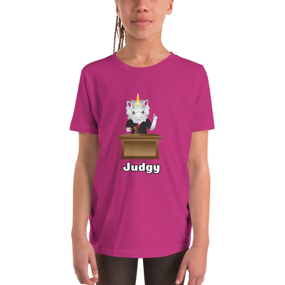 Judgy Unicorn Youth T-Shirt by Sovereign