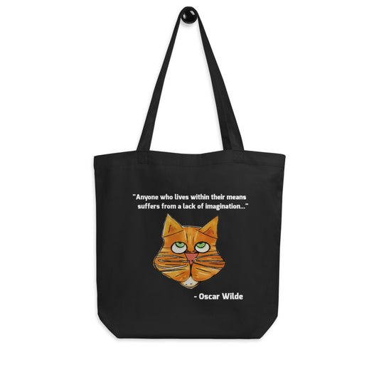 Live Within Your Means Oscar Wilde Eco Tote Bag by #unicorntrends