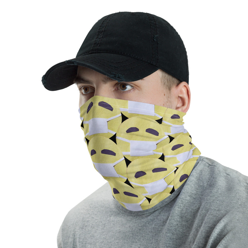 Face Mask Emoji Neck Gaiter by #unicorntrends