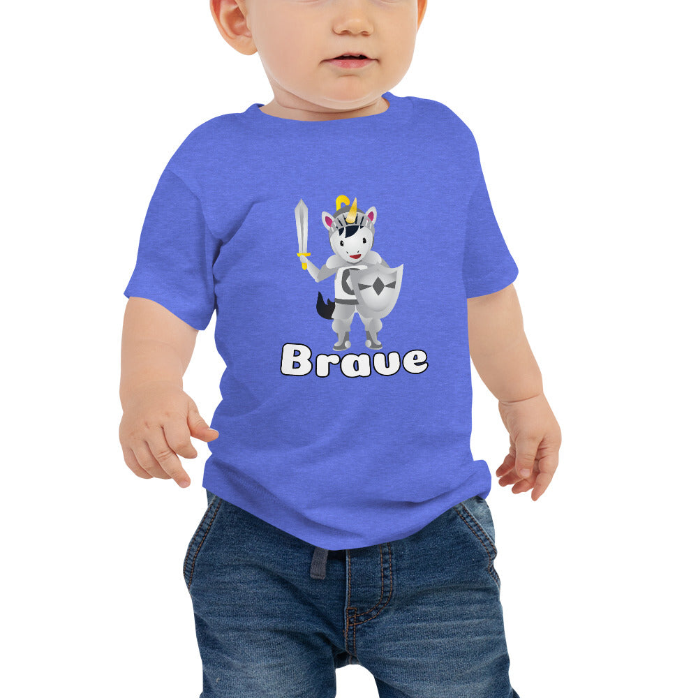 Brave Unicorn Baby Tshirt by Sovereign