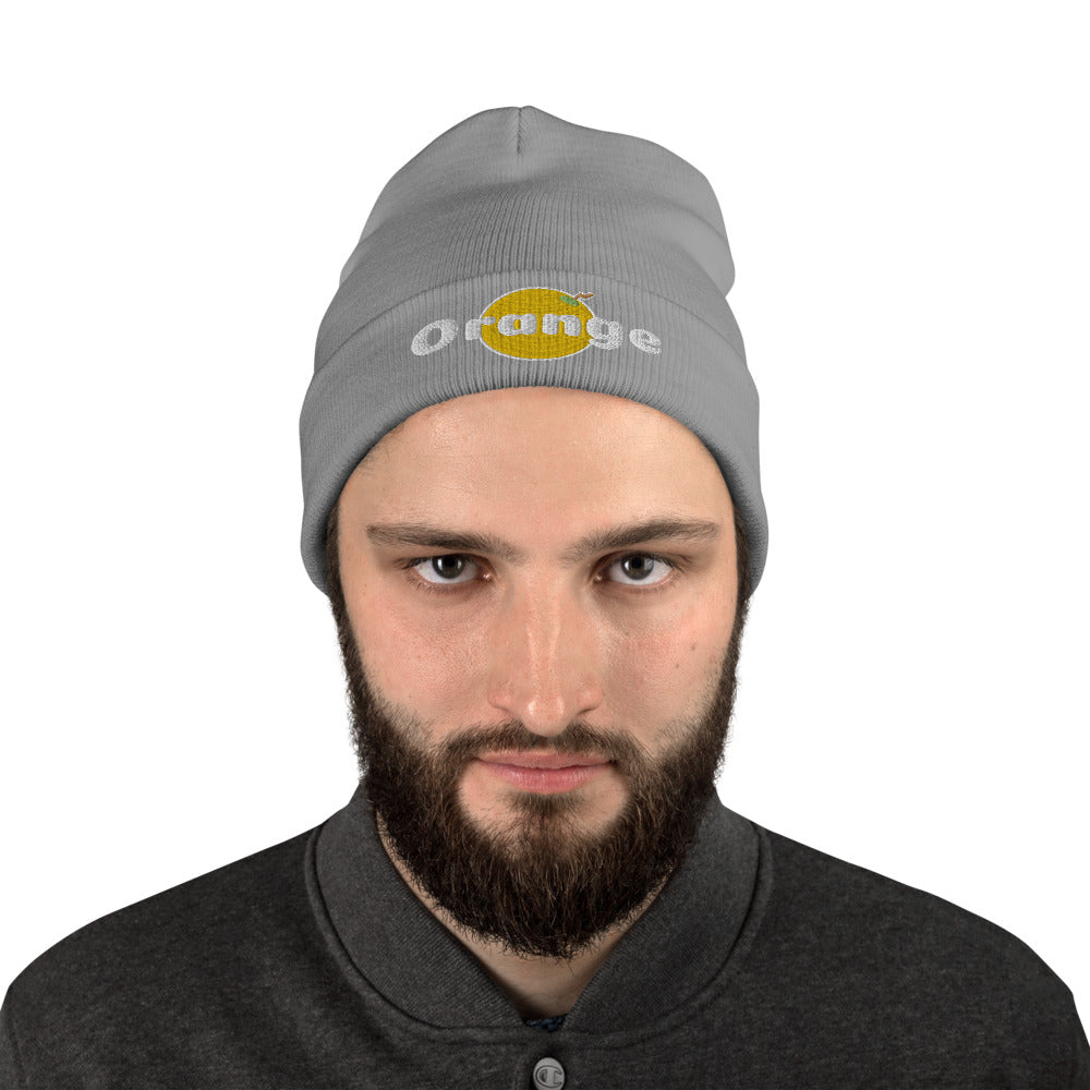 Things that Rhyme With Orange Embroidered Beanie