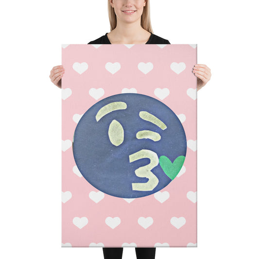 The Opposite of this Emoji Canvas Print by #unicorntrends