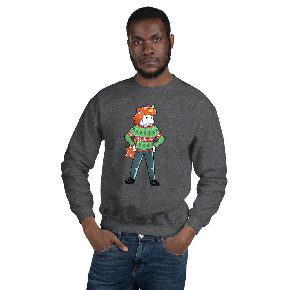 Ugly Christmas Sweater Unicorn Sweatshirt by #unicorntrends