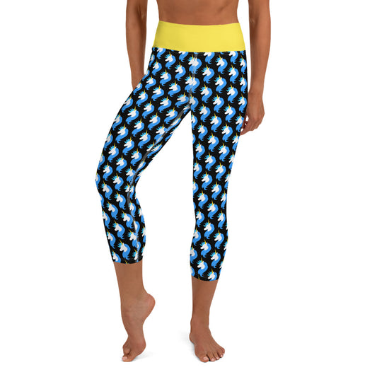 Unicorn Logo Yoga Capri Leggings by #unicorntrends