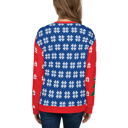 Santa's Helper Unicorn Ugly Christmas Sweatshirt by Sovereign