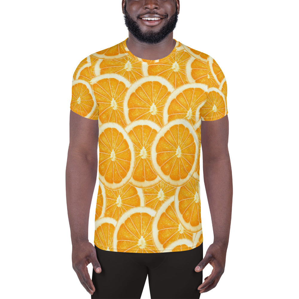 Things that Rhyme With Orange All-Over Print Men's Athletic T-shirt