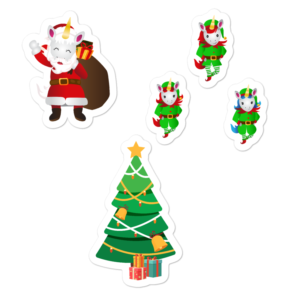 Christmas Unicorn Sticker Set by Sovereign