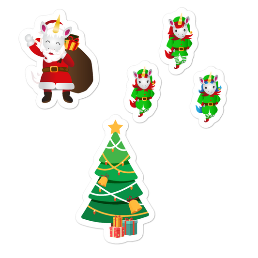 Christmas Unicorn Sticker Set by Sovereign