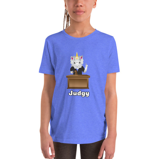 Judgy Unicorn Youth T-Shirt by Sovereign