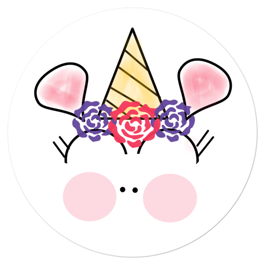 Basic Party Time Unicorn 5.5x5.5 Sticker by #unicorntrends