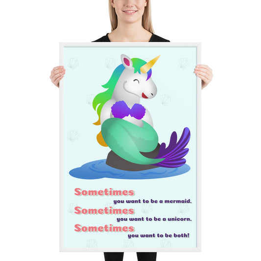 Sometimes You Want to Be a Mermaid Unicorn by Sovereign 24 x 36