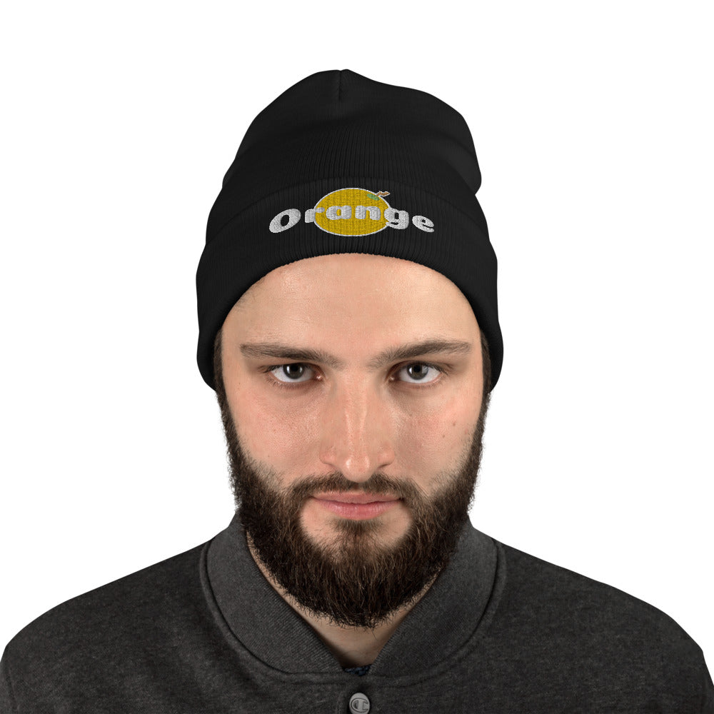 Things that Rhyme With Orange Embroidered Beanie