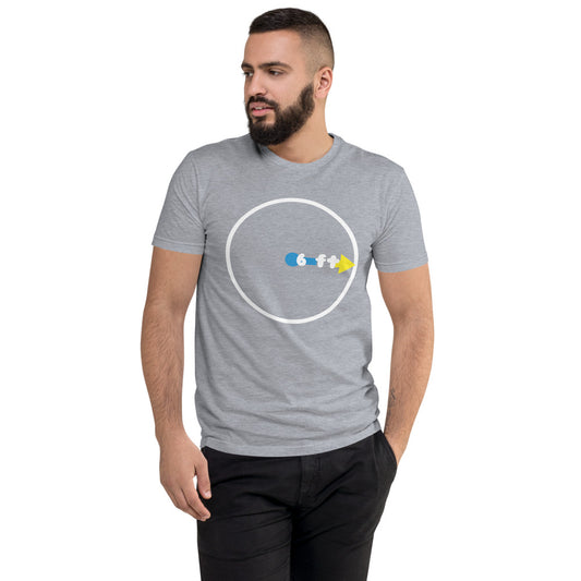 Social Distancing 6ft Radius Fitted Men's T-shirt by Sovereign