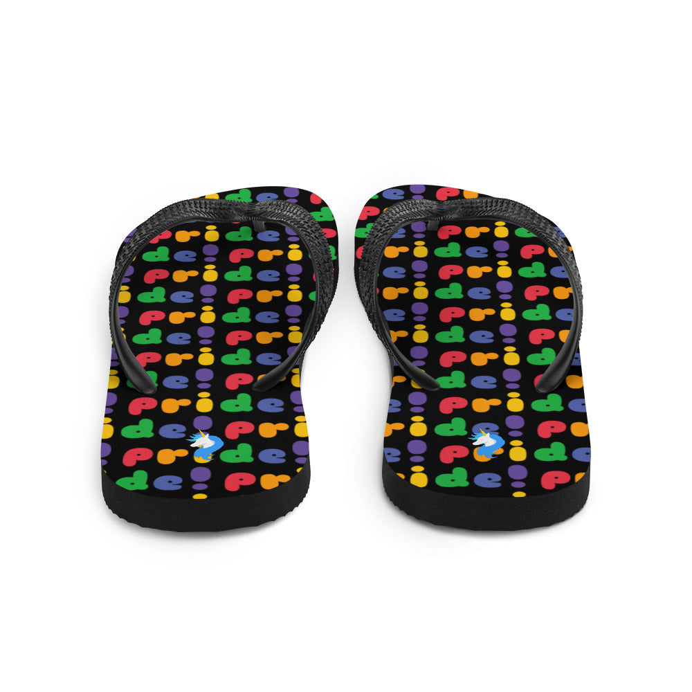 Unicorn Pride Flip Flops by Sovereign