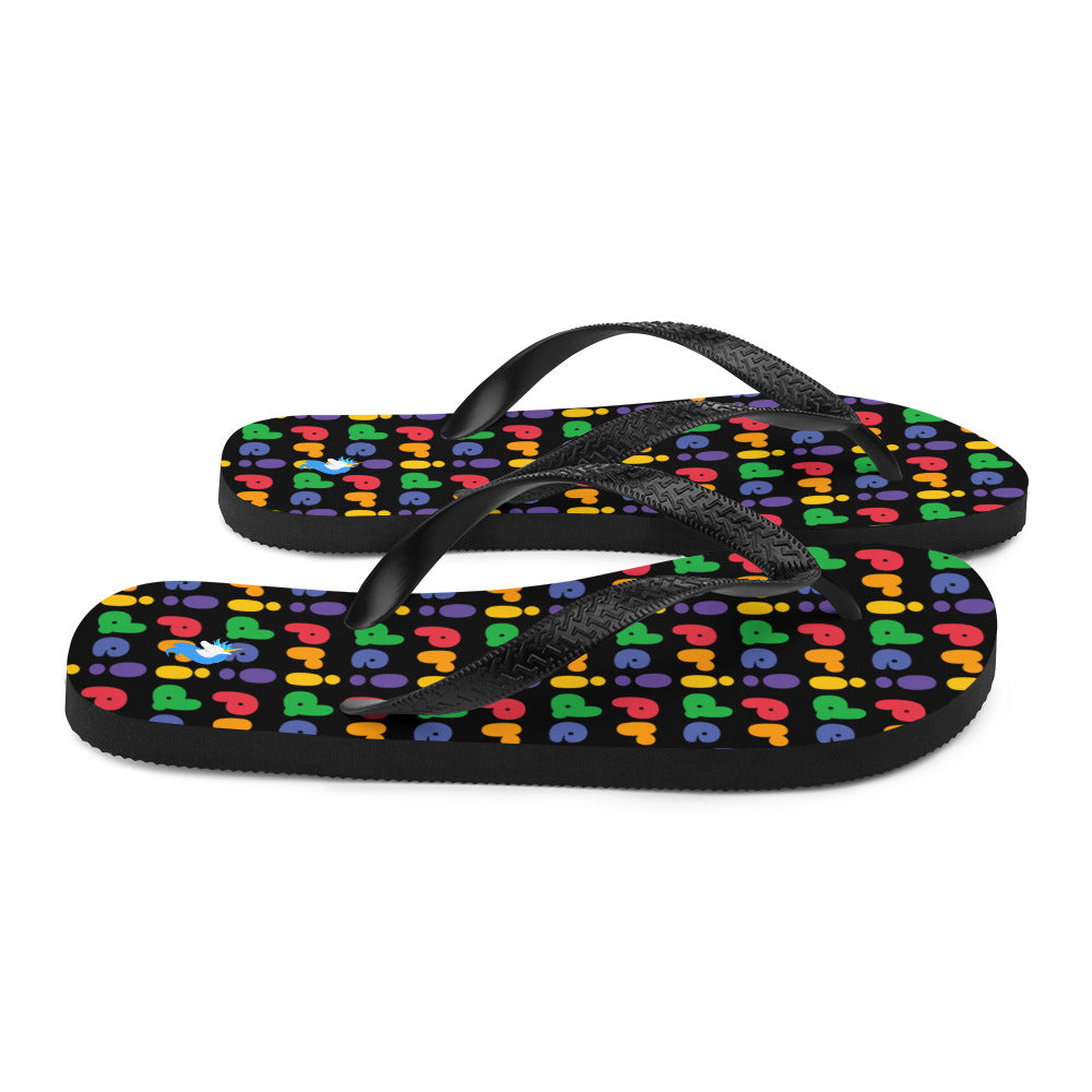 Unicorn Pride Flip Flops by Sovereign