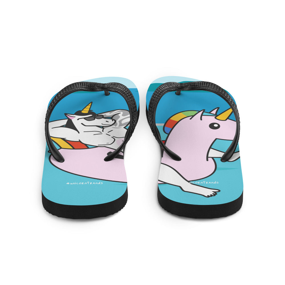 Womens unicorn hotsell flip flops