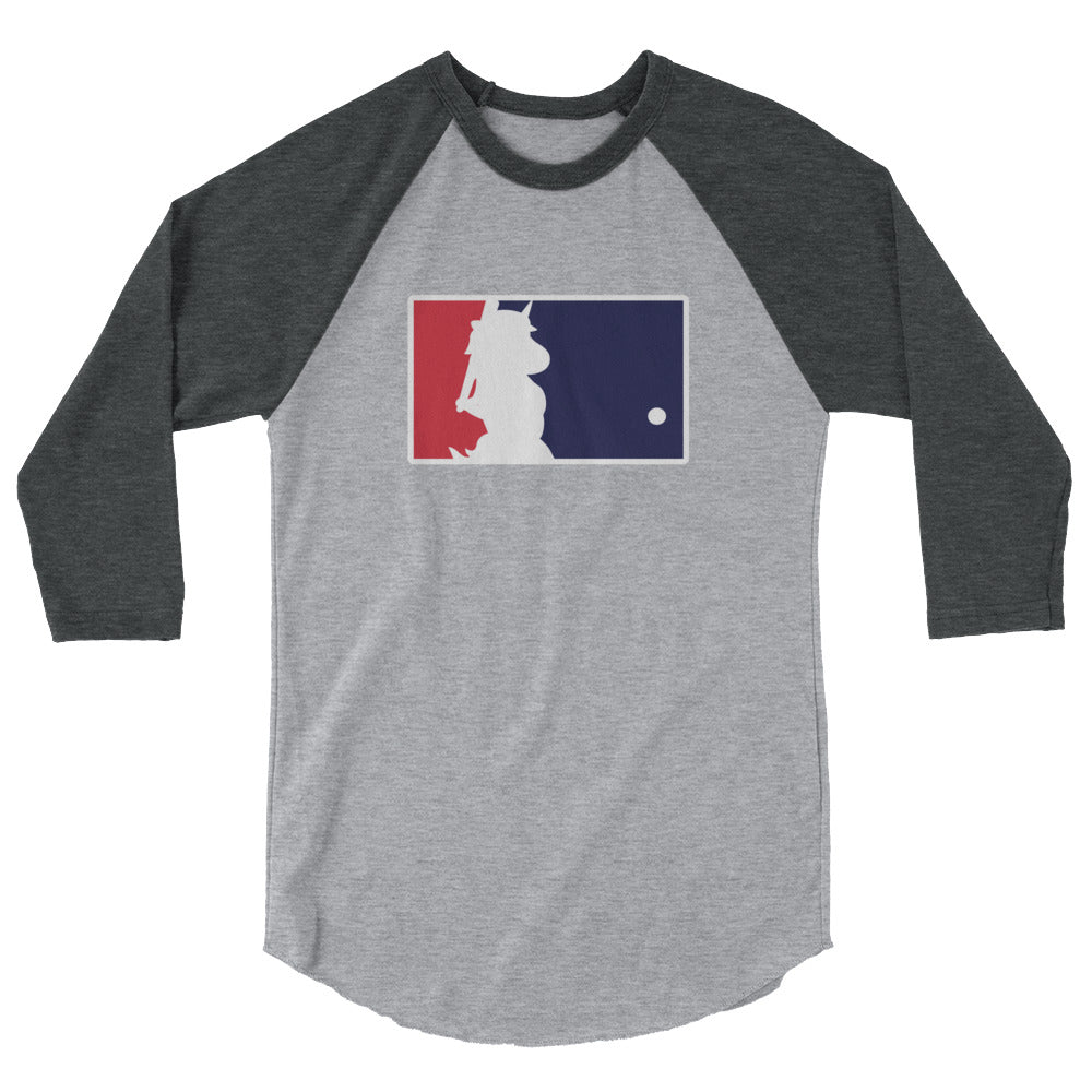 Unicorn Baseball 3/4 Sleeve Raglan Shirt by Sovereign